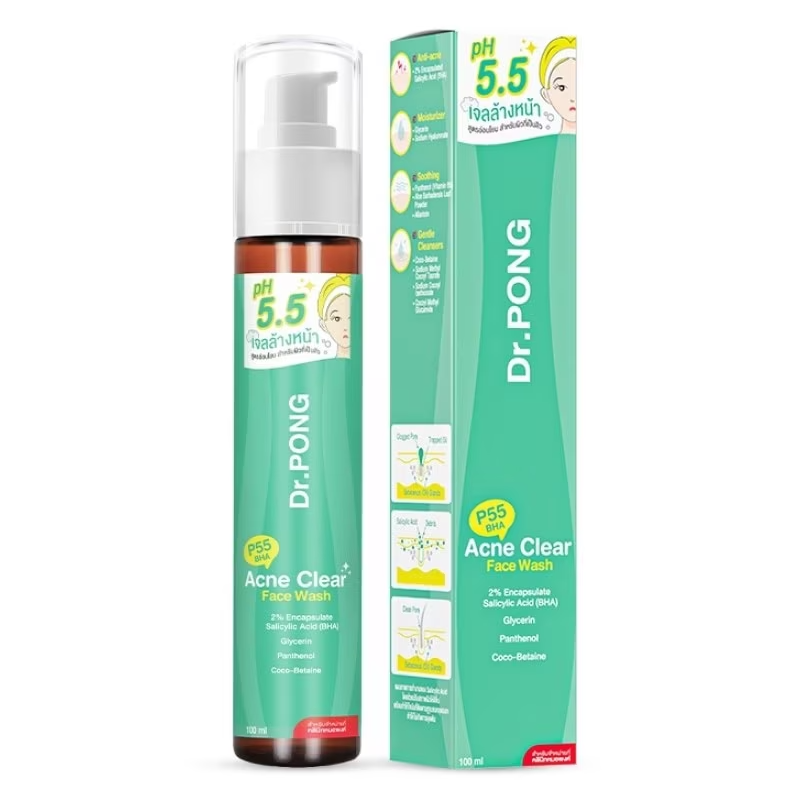 Dr.PONG P55 BHA Acne Clarifying Face Wash - 100ml