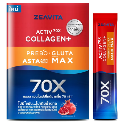 Zeavita Collagen Plus Prebo Gluta Asta Max 30 Sachets – Premium Thai Skin & Anti-Aging Supplement