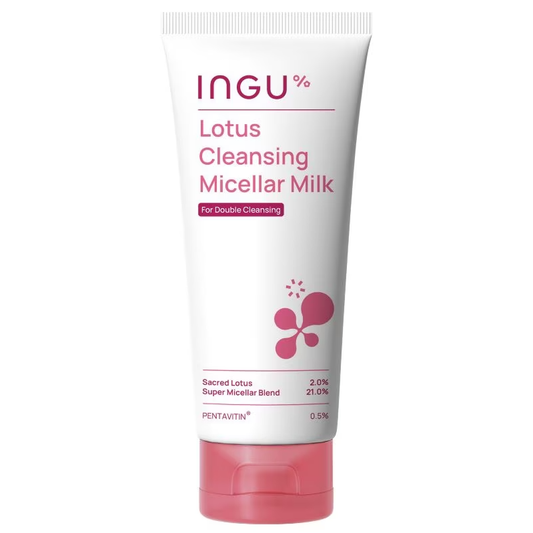 INGU Skin Lotus Cleansing Micellar Milk - 100ml for Gentle Facial Cleansing