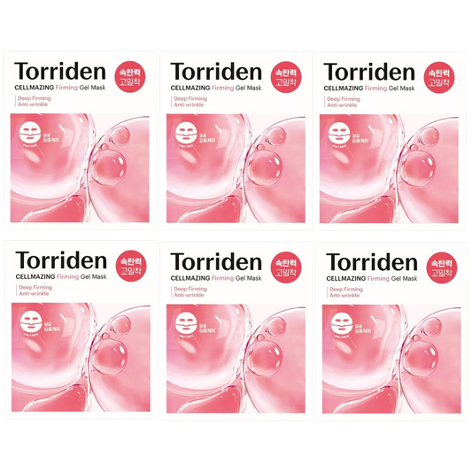 Torriden Cellmazing Firming Gel Mask Sheet for Face & Neck - 45g (Pack of 6)