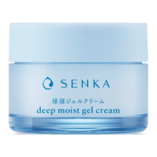 Senka Deep Moist Gel Cream with Hydrating Complex & Double Hyaluronic Acid 50g - Dewy, Refreshed Skin