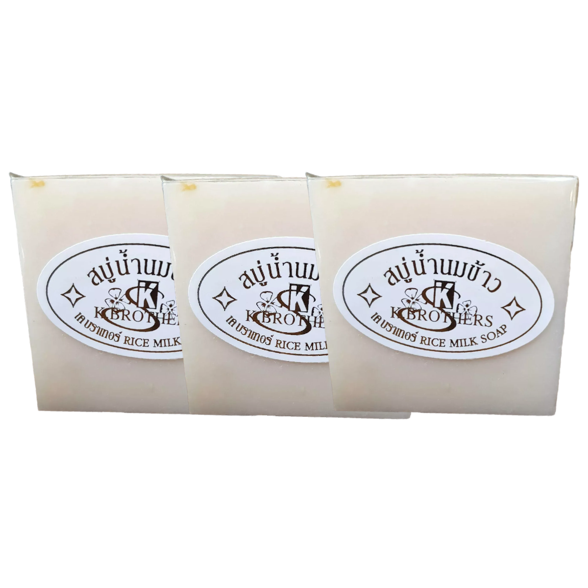 K. Brothers Rice Milk Soap – Gentle Facial Cleanser for Soft, Radiant Skin – Pack of 3