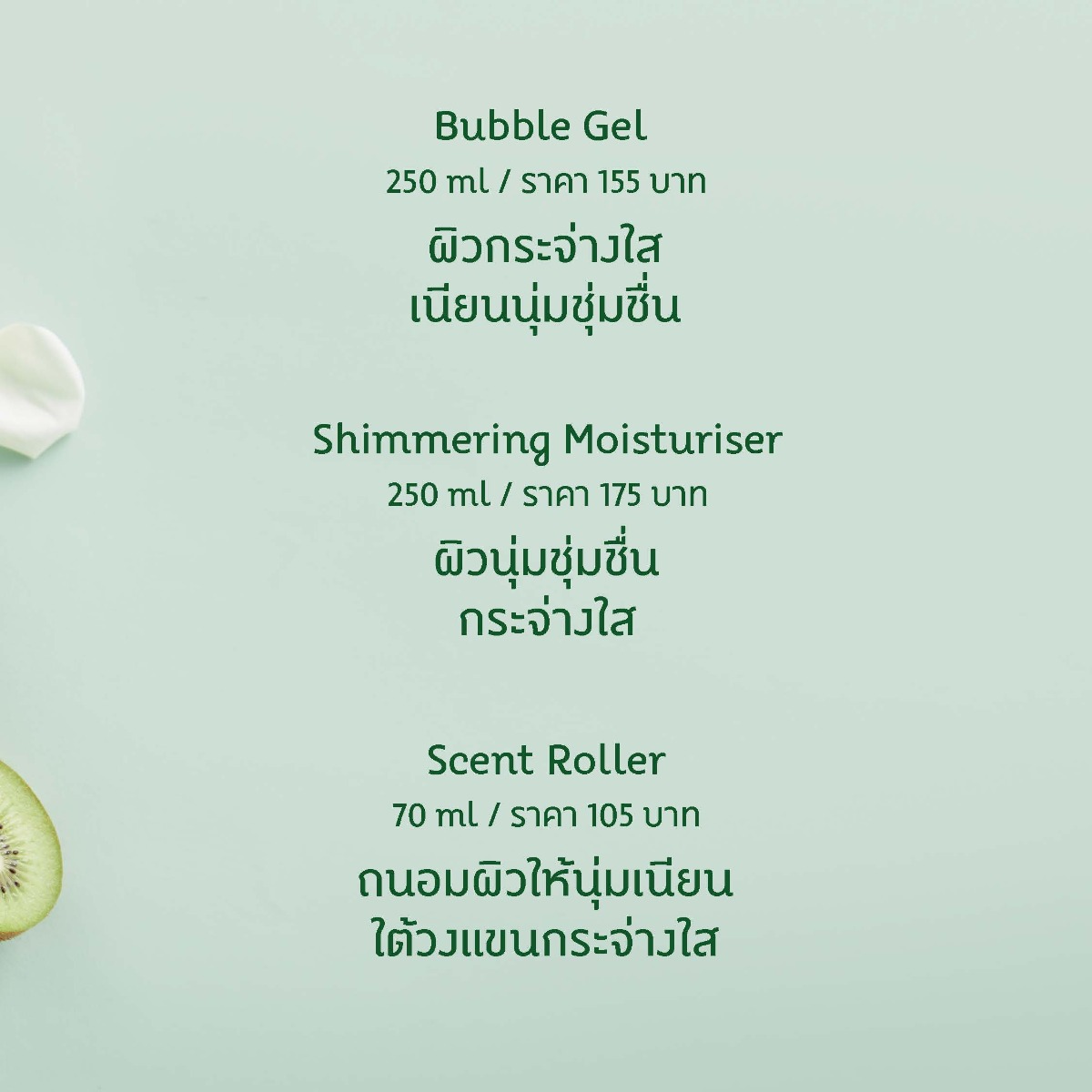 Oriental Princess Fresh & Juicy Delight Kiwi Squeeze Scent Roller 70ml