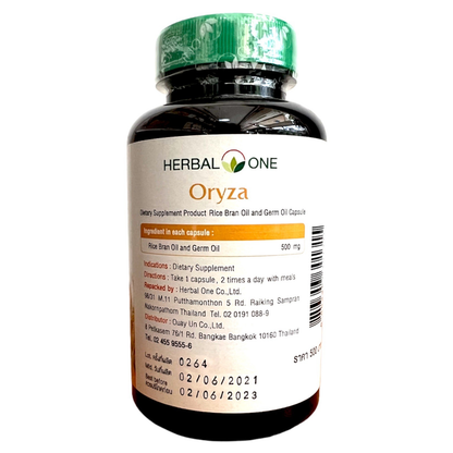 Herbal One Oryza Rice Bran and Rice Germ Oil – 60 Capsules for Heart & Overall Wellness