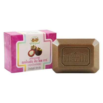 Abhaibhubejhr Mangosteen Peel Soap – Pack of 3, 100g Each – Made in Thailand