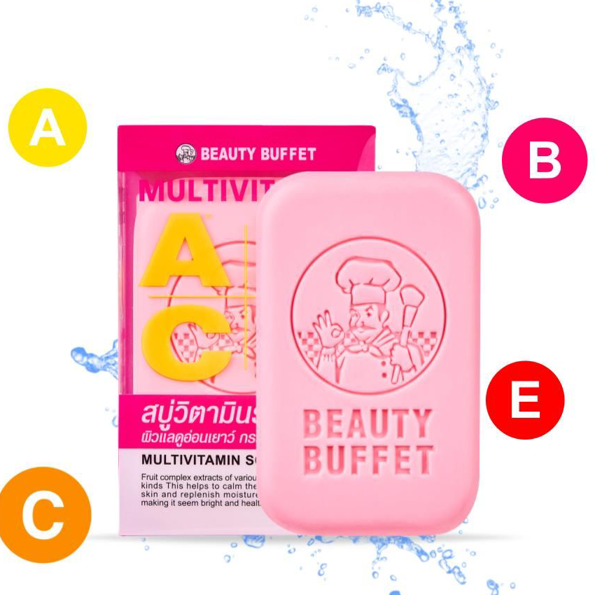 Beauty Buffet Multivitamin Soap 100g – Pack of 3 for Radiant, Hydrated Skin