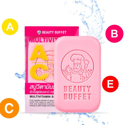 Beauty Buffet Multivitamin Soap 100g – Pack of 3 for Radiant, Hydrated Skin