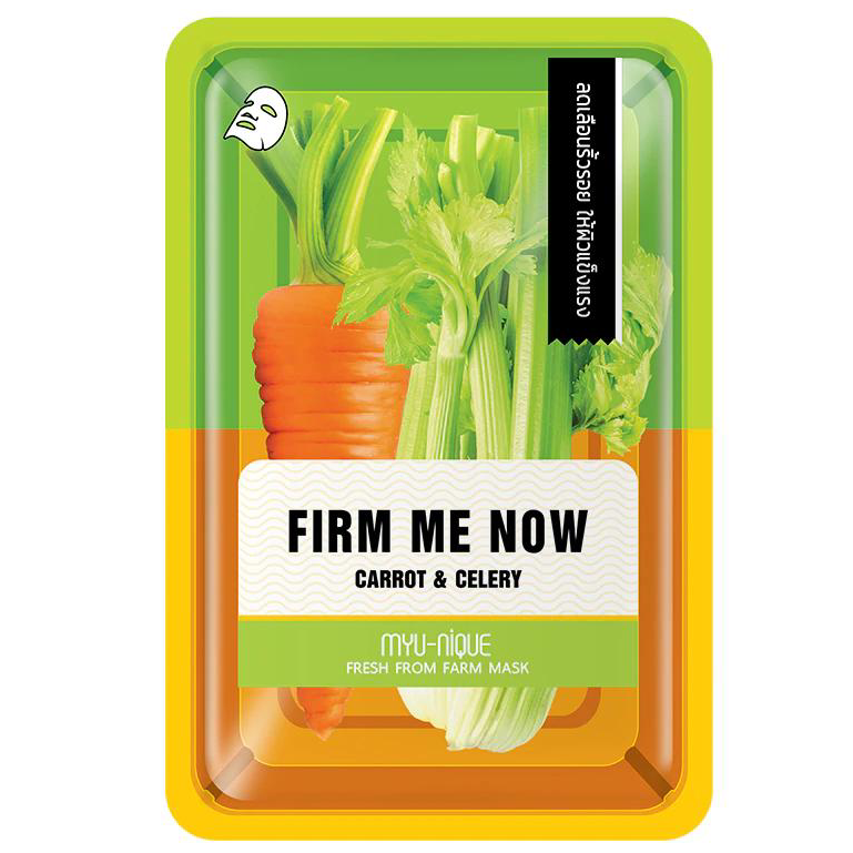 MYU-NIQUE Fresh Farm Carrot & Celery Mask - 25g Pack of 3