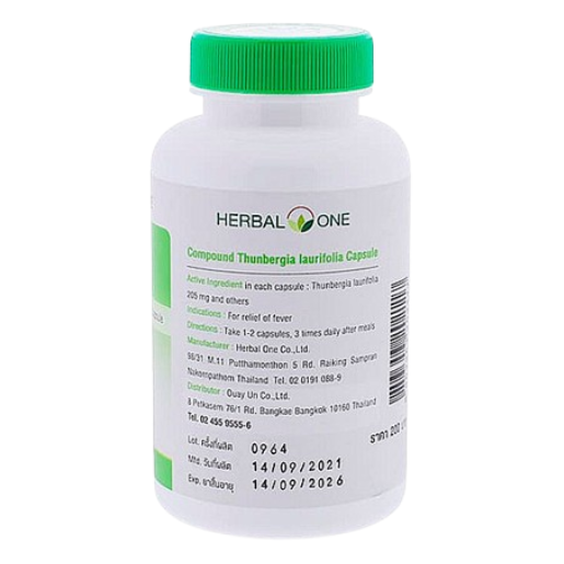 Herbal One - Thunbergia Laurifolia Capsules for Natural Health (100 Capsules)