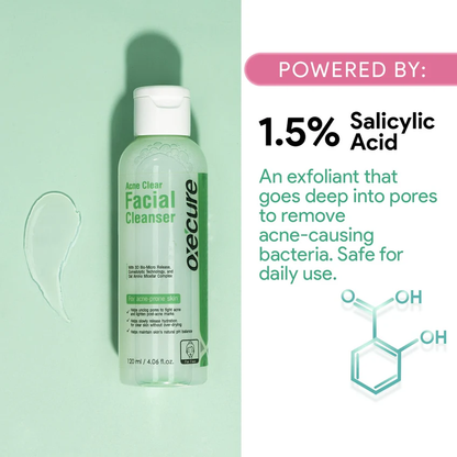 Oxe Cure Acne Clear Facial Cleanser – 120ml for Oily & Acne-Prone Skin