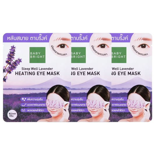 Baby Bright Sleep Well Lavender Heating Eye Mask – Pack of 3