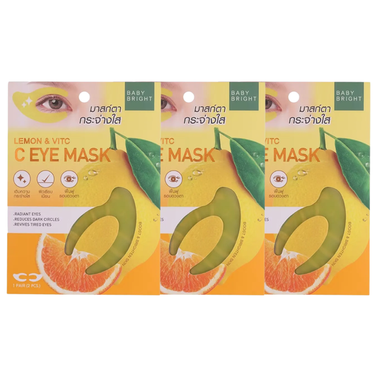 Baby Bright Lemon & Vitamin C Eye Mask - 7g (Pack of 3 Pairs) for Bright, Revitalized Eyes