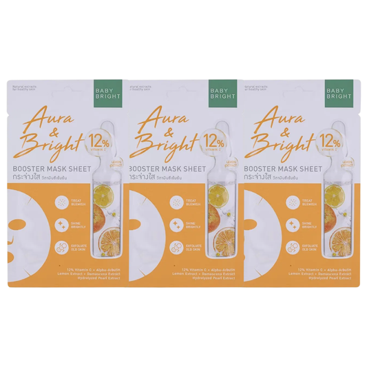 Baby Bright Aura & Brightening Booster Mask Sheet 20g (Pack of 3)