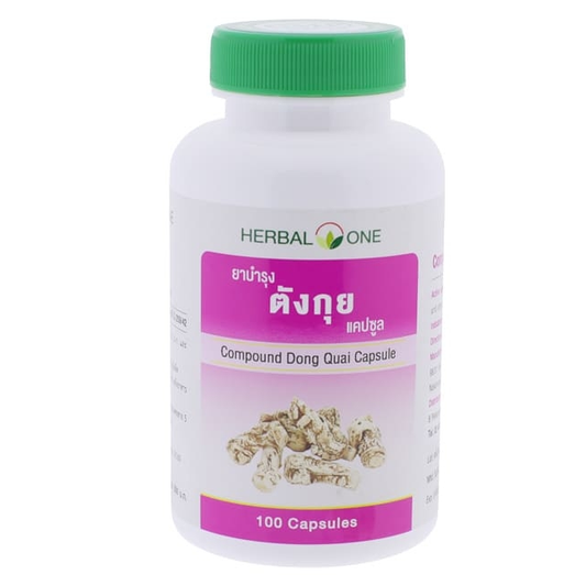 Herbal One - Certified Dong Quai Capsules for Women's Health (100 Count)