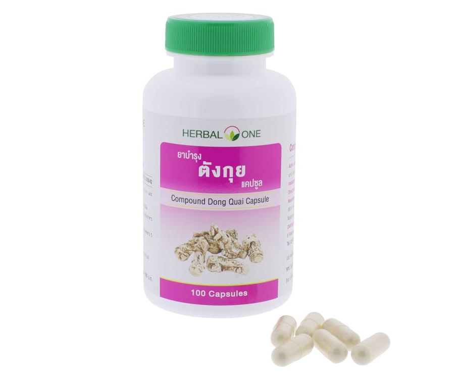 Herbal One - Certified Dong Quai Capsules for Women's Health (100 Count)