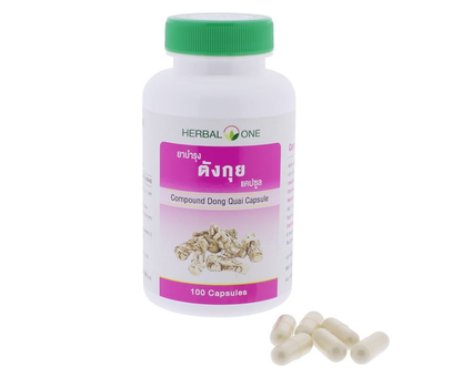 Herbal One - Certified Dong Quai Capsules for Women's Health (100 Count)