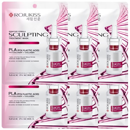 Rojukiss PLA Sculpting Treatment Mask – Pack of 6 for Firming & Rejuvenation