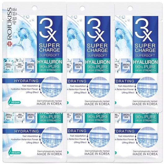 Rojukiss Super Charge Hyaluron Hydrating Sheet Mask - Pack of 6