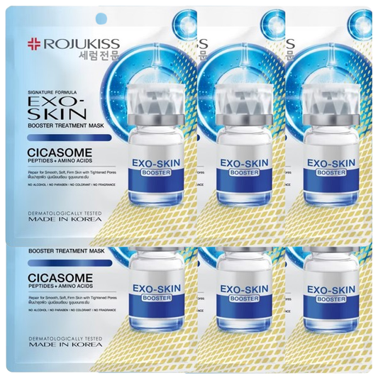 Rojukiss Exo-Skin Booster Cicasome Mask – Pack of 6 for Sensitive & Damaged Skin