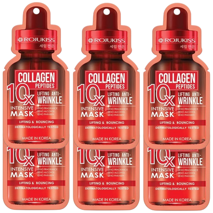 Rojukiss Collagen Peptides 10X Lifting & Anti-Wrinkle Mask - Pack of 6