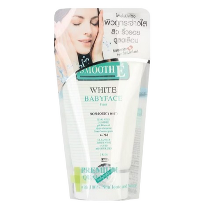 Smooth E White Baby Face Foam 60ml – Gentle Brightening Facial Cleanser
