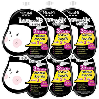 MizuMi Acne Clay Serum with Sulfur 6g – Pack of 6 – Made in Japan