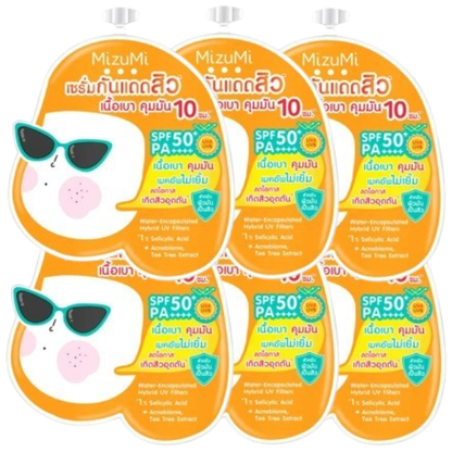 MizuMi UV Acne Matte Serum SPF50+ PA++++ - 6g (Pack of 6) - Made in Japan
