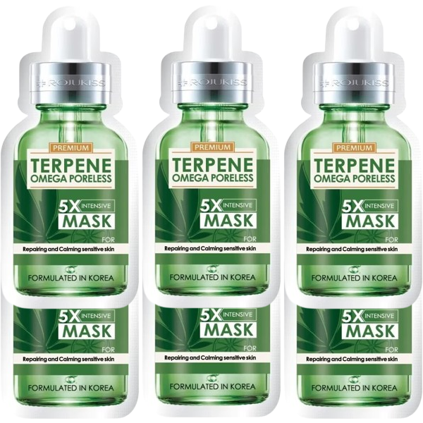 Rojukiss Premium Omega Poreless Terpene 5X Intensive Sheet Mask (Pack of 6)