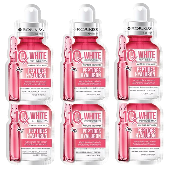 Rojukiss White Peptide Hya 10X Hydrating Jelly Mask (6-Pack)