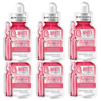 Rojukiss White Peptide Hya 10X Hydrating Jelly Mask (6-Pack)