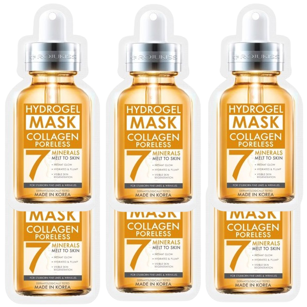 Rojukiss Collagen & Mineral Hydrogel Mask - Pore Tightening & Hydrating (6 Pack)