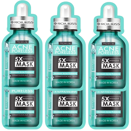 Rojukiss Premium Acne Poreless 5X Intensive Mask - Pack of 6