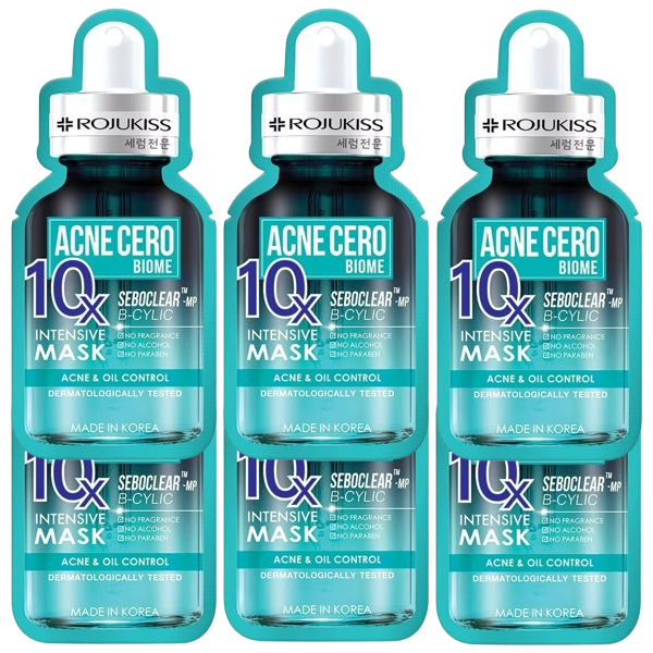 Rojukiss Acne Cero Biome 10X Acne & Oil Control Mask - Pack of 6