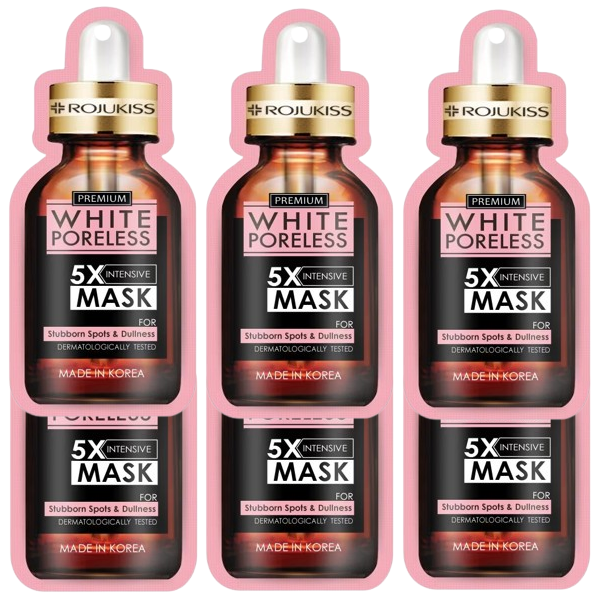 Rojukiss Premium White Poreless 5X Intensive Mask - Pack of 6
