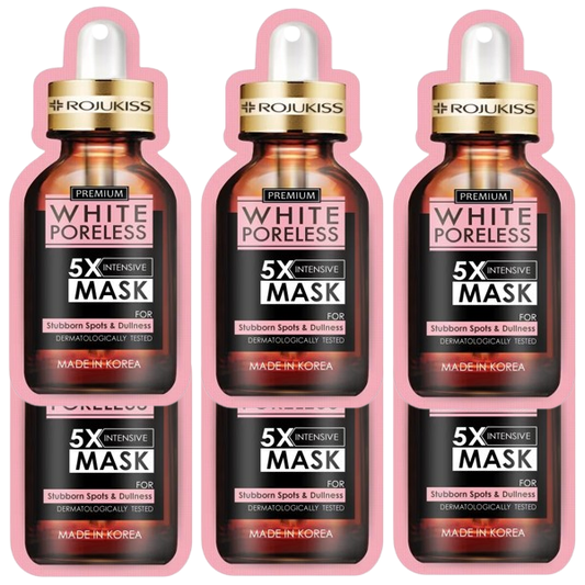 Rojukiss Premium White Poreless 5X Intensive Mask - Pack of 6