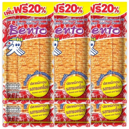 Bento Baked Spicy Squid Snack 22g - Pack of 6