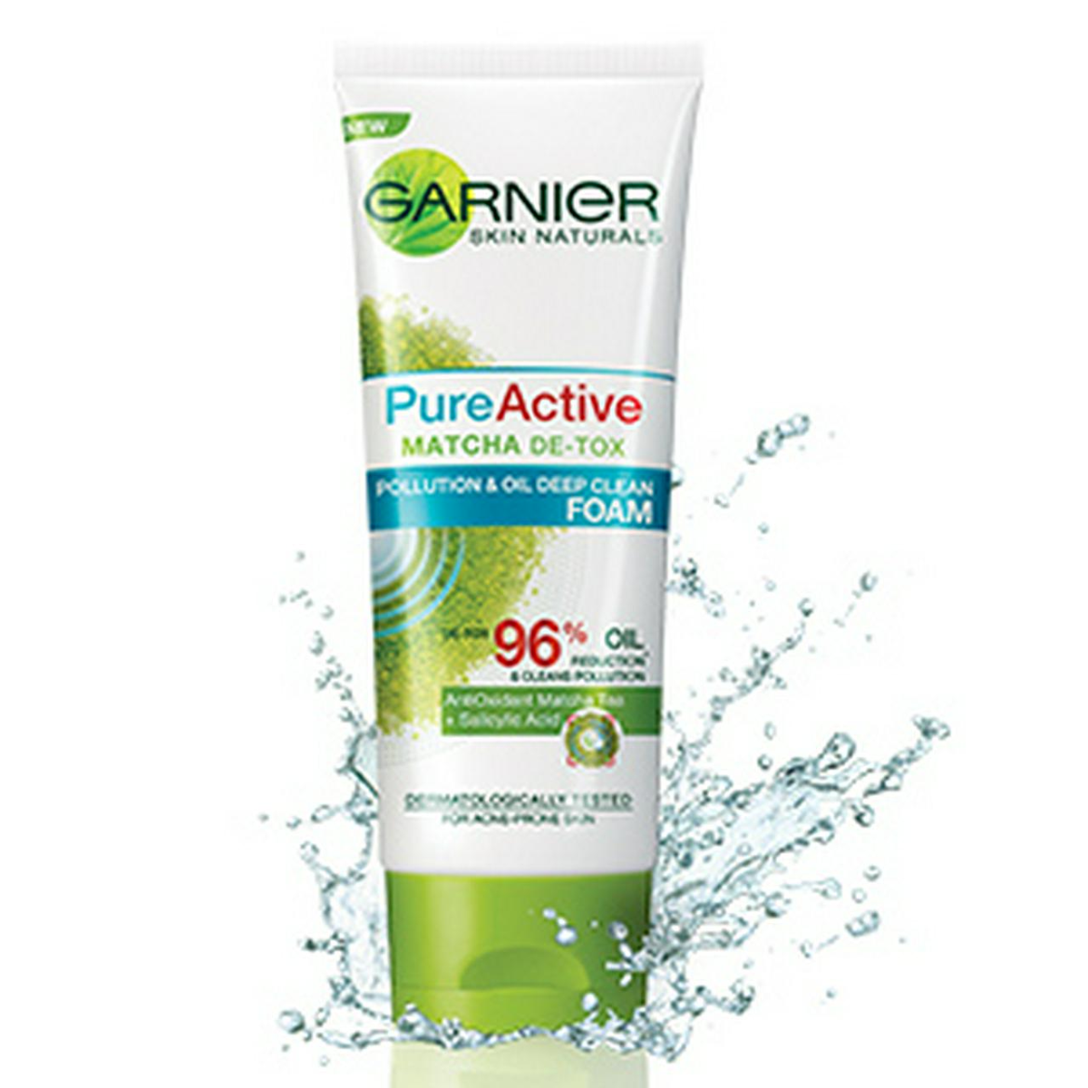 Garnier Pure Active Matcha Deep Clean Foam – Oil & Dirt Control 100ml