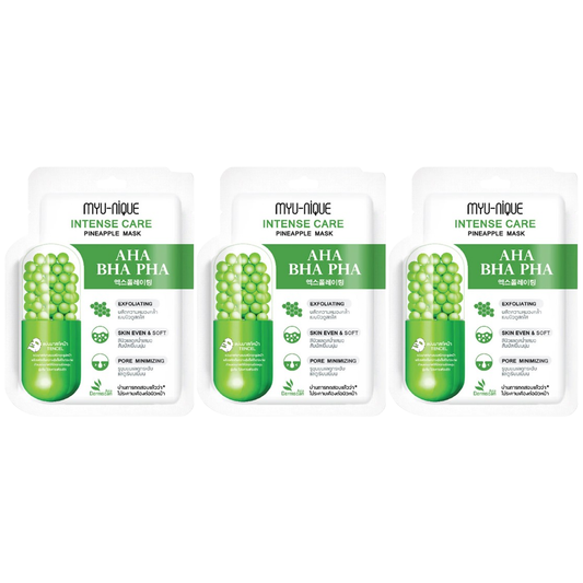 MYU-NIQUE Intense Care Pineapple Face Mask 25g – Pack of 3