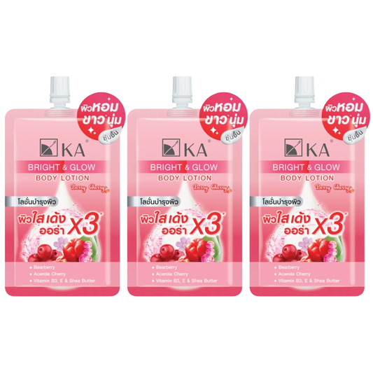 KA Bright & Glow Body Lotion 45g – Pack of 3 for Radiant, Hydrated Skin