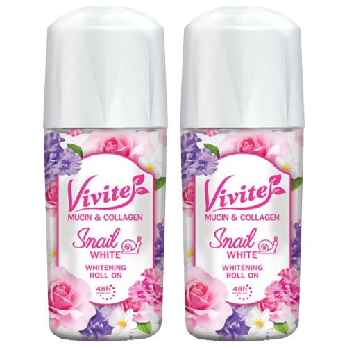 Vivite Snail White Whitening Roll-On 45ml - Pack of 2