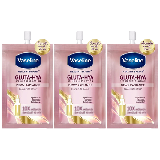 Vaseline Healthy Bright Gluta-Hya Serum Burst Lotion - Dewy Radiance 30ml (Pack of 3)