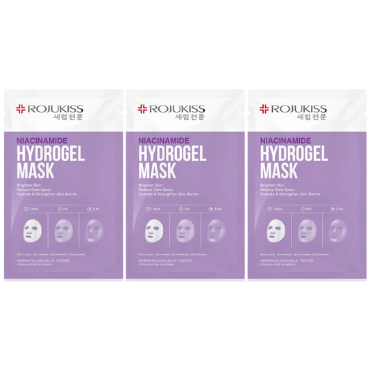 Rojukiss Niacinamide Hydrogel Mask – 33g, Pack of 3