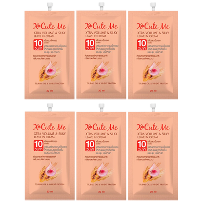 Xcuteme Xtra Volume & Silky Leave-In Hair Cream 30ml (Pack of 6)