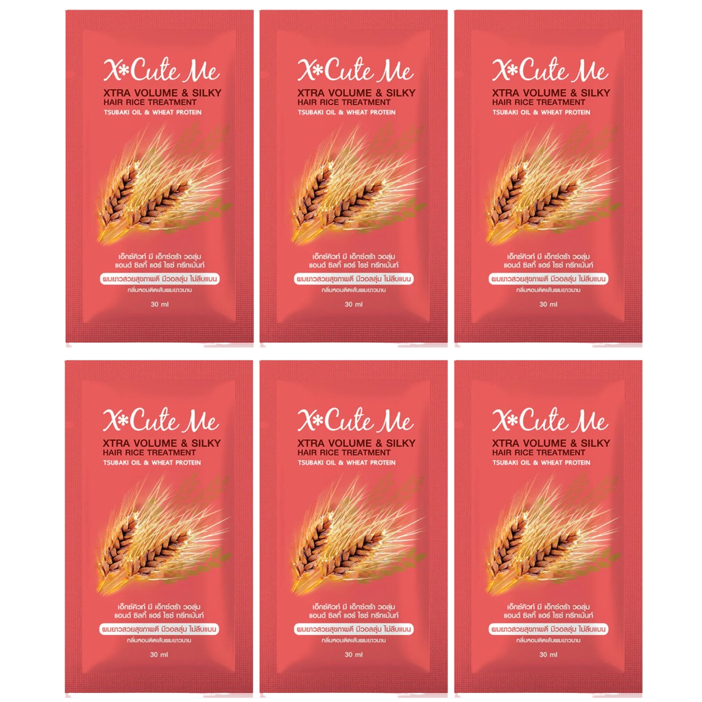 Xcuteme Volume & Silky Hair Rice Treatment 30ml (Pack of 6)