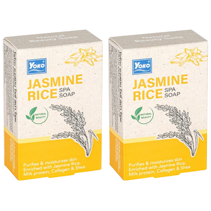 Yoko Jasmine Rice Spa Soap – 90g (Pack of 2) – Nourishing & Gentle