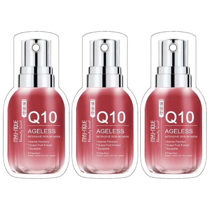 MYU-NIQUE Co-Q10 Ageless Intensive Serum Mask - 25g (Pack of 3)