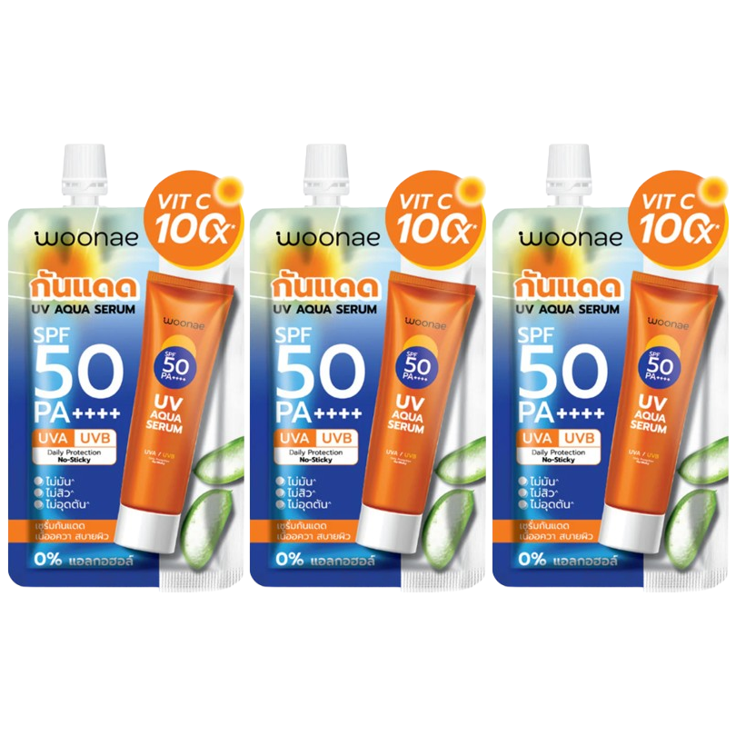 Woonae UV Aqua Serum SPF50+ PA++++ – 15g (Pack of 3)