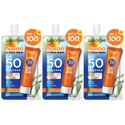 Woonae UV Aqua Serum SPF50+ PA++++ – 15g (Pack of 3)