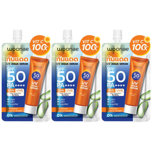 Woonae UV Aqua Serum SPF50+ PA++++ – 15g (Pack of 3)