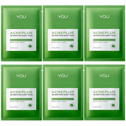 Y.O.U - AcnePlus B5 Soothing Sheet Mask 25g. (Pack of 6)